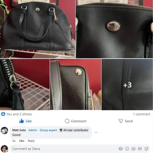 Coach Peyton Leather Black Cora Domed Satchel Model F25671. - Picture 16 of 16